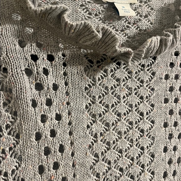 Sundance open knit ruffle neck top - Picture 4 of 9